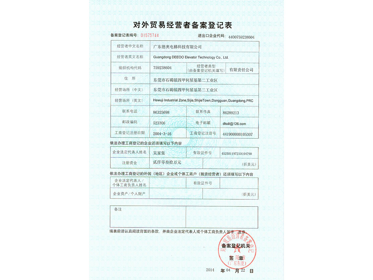 對外貿易經營許（xǔ）可
